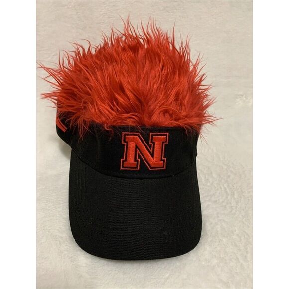 Nebraska Cornhuskers Cap Spiky Hair Adults One Size Orange Red Hat - Picture 1 of 8